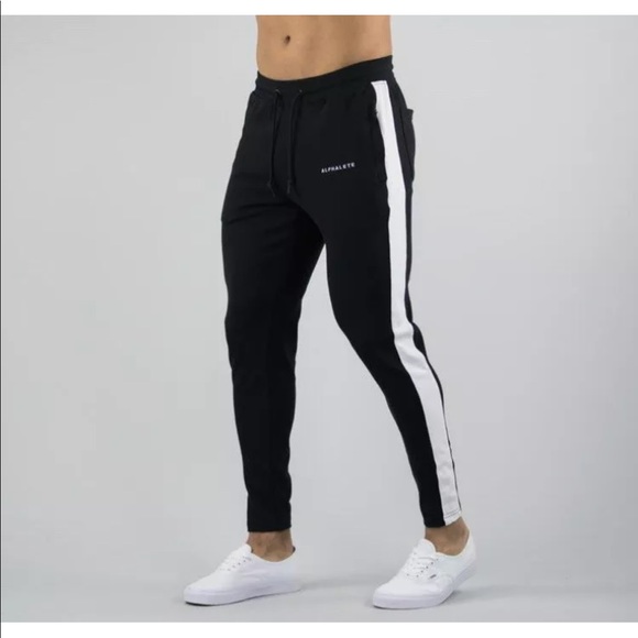 white stripe joggers